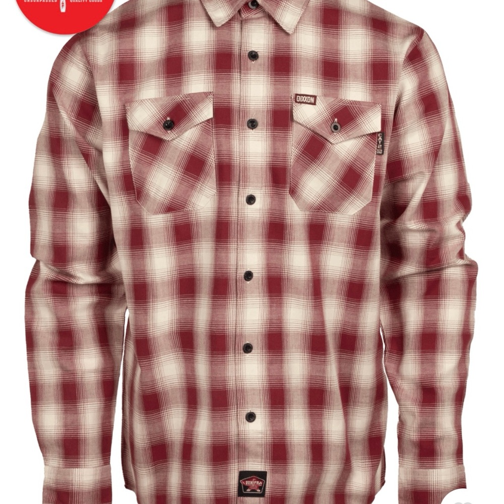 DixxonRed and White Plaid Shirt fire rated